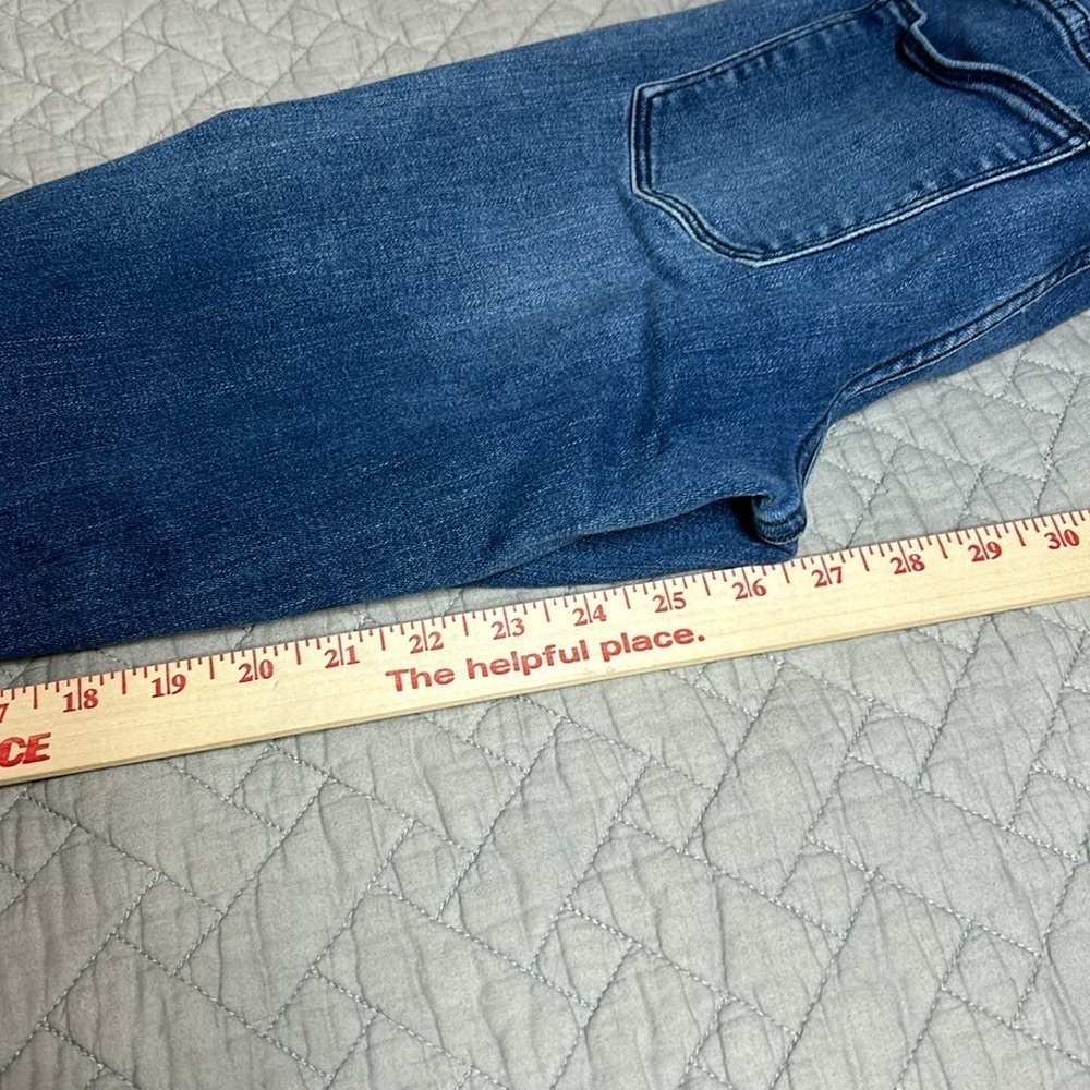 Universal Thread Button Fly Skinny Frayed Ankle Med Blue Jean Sz 8/29R - Picture 9 of 11